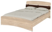 Кровать Пехотин Милана 140 Дуб Cонома/Орех
