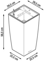 Ghiveci Lechuza Cubico Premium 30 Scarlet Red imaginea #3 — magazin online Desire.md