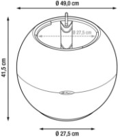 Цветочный горшок Lechuza Puro Color 50 Black фото №3 — интернет-магазин Desire.md