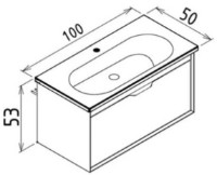 Dulap cu lavoar Orka Clay 100 White (17831) imaginea #2 — magazin online Desire.md