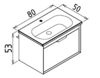 Шкаф с умывальником Orka Clay 80 White (17832) фото №2 — интернет-магазин Desire.md