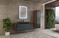 Шкаф с умывальником Orka Craft 120 Ceviz Antracite (04037) фото №2 — интернет-магазин Desire.md