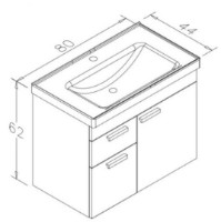 Dulap cu lavoar Orka Enez 80 Irony (06561) imaginea #2 — magazin online Desire.md