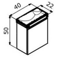 Шкаф с умывальником Orka Ferla 40 Antracite (17825) фото №2 — интернет-магазин Desire.md