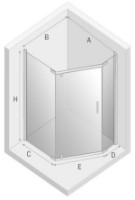 Cabină de duș New Trendy New Komfort K-0804 90x90x195 Hinged (10823) imaginea #2 — magazin online Desire.md