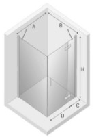 Cabină de duș New Trendy New Renoma L D-0117A/D-0084B 120x90x195 (17209) imaginea #2 — magazin online Desire.md