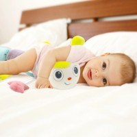 Protectie laterala pentru patut BabyJem Caterpillar Pink (675)