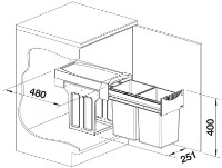 Coș de gunoi Blanco Botton II 30/2 (526376) imaginea #2 — magazin online Desire.md