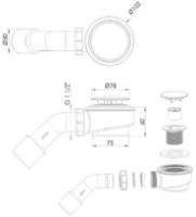 Сифон для душевого поддона New Trendy S-0040 (17702) фото №2 — интернет-магазин Desire.md