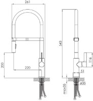 Baterie bucătărie Imprese Boa 55901 imaginea #2 — magazin online Desire.md