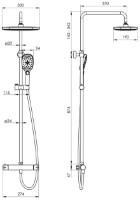 Душевой набор Imprese Centrum SQ T-15300SQ фото №2 — интернет-магазин Desire.md