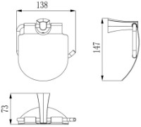 Держатель туалетной бумаги Imprese Cuthna Stribro 140280 фото №2 — интернет-магазин Desire.md