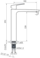 Смеситель для умывальника Imprese Grafiky ZMK041807011 фото №2 — интернет-магазин Desire.md