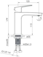 Смеситель для умывальника Imprese Grafiky ZMK061901010 фото №2 — интернет-магазин Desire.md