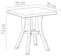 Садовый стол Irak Plastik Chocolate HM520 фото №2 — интернет-магазин Desire.md