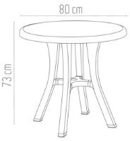 Садовый стол Irak Plastik White (HM510)