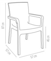 Стул Irak Plastik Chocolate HK700 фото №2 — интернет-магазин Desire.md