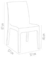 Scaun Irak Plastik Cappucino HK710 imaginea #2 — magazin online Desire.md