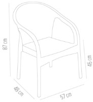 Scaun Irak Plastik Cappucino HK725 imaginea #2 — magazin online Desire.md
