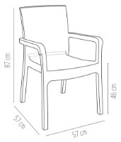 Scaun Irak Plastik Chocolate HK730 imaginea #2 — magazin online Desire.md