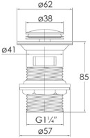 Ventil pentru lavoare Imprese Pop-Up PP280antiqua imaginea #2 — magazin online Desire.md