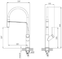 Baterie bucătărie Imprese Stork 55020 imaginea #2 — magazin online Desire.md
