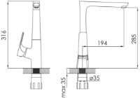 Baterie bucătărie Imprese Valtice 55320 imaginea #2 — magazin online Desire.md