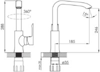 Смеситель для умывальника Imprese Vyskov 05340 фото №2 — интернет-магазин Desire.md