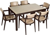 Set mobila de grădină Irak Plastik HT105 Chocolate
