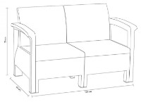 Set mobila de grădină Irak Plastik HK955 White imaginea #2 — magazin online Desire.md