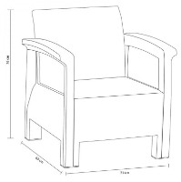 Set mobila de grădină Irak Plastik HK965 Chocolate imaginea #4 — magazin online Desire.md