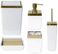 Set pentru baie Primanova White/Gold SAS01-01A