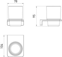 Стакан для зубных щёток VOLLE De la Noche (10-40-0020-black) фото №2 — интернет-магазин Desire.md