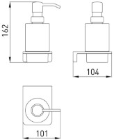 Дозатор жидкого мыла VOLLE Solo (2510.230102) фото №2 — интернет-магазин Desire.md