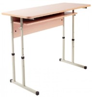 Школьная парта Tisam (90157) Дуб Молочный/Серый