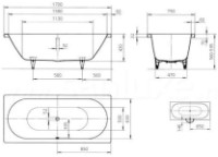 Cadă de baie Banoperito Classic Duo 170x75 (113564) imaginea #3 — magazin online Desire.md