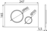 Кнопка смыва AlcaPlast M775 фото №2 — интернет-магазин Desire.md