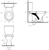Vas WC Ege Vitrifiye ERA E14103 imaginea #2 — magazin online Desire.md