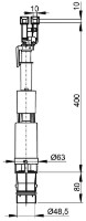 Сливная арматура AlcaPlast A09B 3/6L (90550)