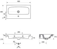 Умывальник Cersanit Moduo (108645) фото №3 — интернет-магазин Desire.md