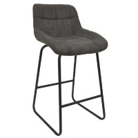 Scaun de bar Deco Nicole CFS Hoker LB Grey Soro-95 Black Legs