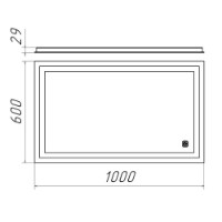 Oglindă baie Bayro Elipso 1000x600 Led Touch (111312) imaginea #4 — magazin online Desire.md