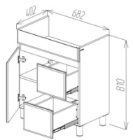 Dulap pentru lavoar Bayro Urbano Isik 700 (111463) imaginea #6 — magazin online Desire.md