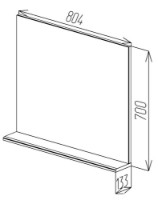 Oglindă baie Bayro Vega 800x700 (110455) imaginea #3 — magazin online Desire.md