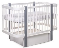 Pătuţ Eucalyptus Karol Premium White/Grey (DS-9021) imaginea #2 — magazin online Desire.md