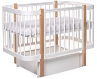 Pătuţ Eucalyptus Karol Premium White/Natural (DS-9031) imaginea #2 — magazin online Desire.md