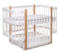 Pătuţ Eucalyptus Karol Premium White/Natural (DS-9031) imaginea #3 — magazin online Desire.md