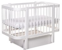 Pătuţ Eucalyptus Karol Premium White/White (DS-9011)