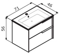 Шкаф с умывальником Orka Noventa 70 Cabana (17826) фото №2 — интернет-магазин Desire.md