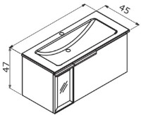 Шкаф с умывальником Orka Pure 100 Antracite (17830) фото №3 — интернет-магазин Desire.md